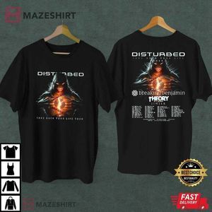 Disturbed Band Take Back Your Life Tour 2 Sided Retro Tee T-Shirt